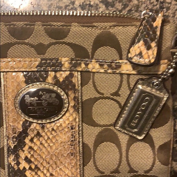 Coach Snakeskin Crossbody Purse - Picture 4 of 4